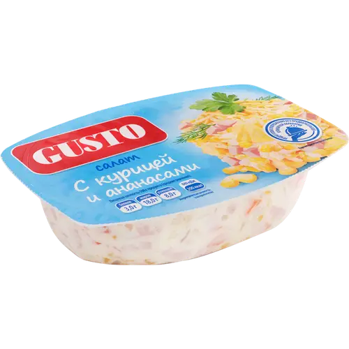 Салат «Gusto» с курицей и ананасами, 220 г