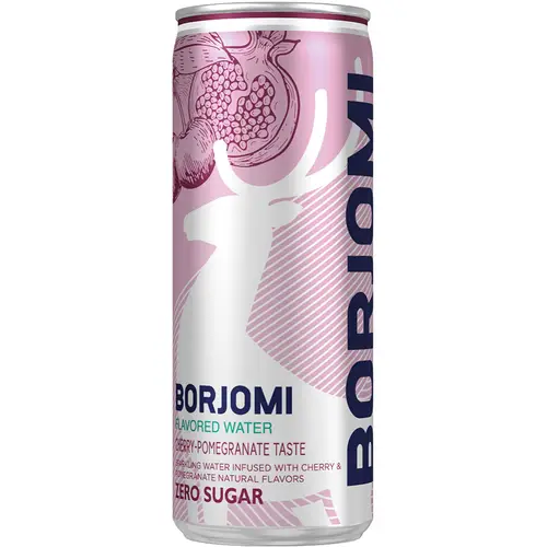 Вода минеральная «Borjomi» Flavored, газированная, вишня-гранат, 0.33 л