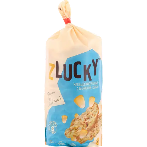 Хлебцы «Z Lucky» кукурузные, с морской солью, 95 г