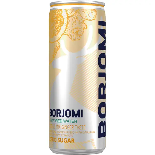 Вода минеральная «Borjomi» Flavored, газированная, цитрус-имбирь, 0.33 л