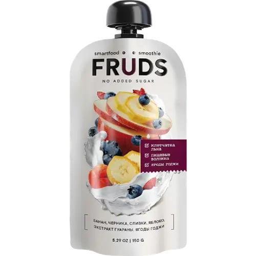 Пюре «Fruds» из яблок, банана и черники, 150 г