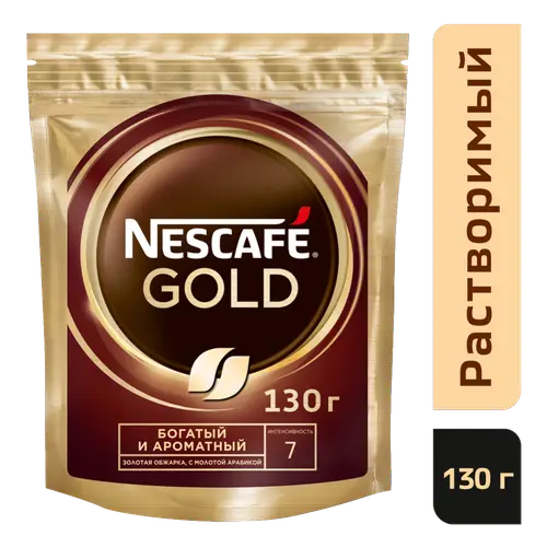 Кофе растворимый «Nescafe Gold», с добавлением молотого, 130 г