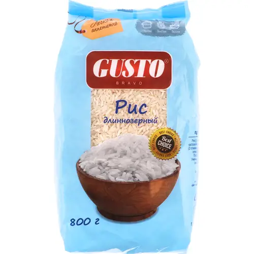 Рис «Gusto» шлифованный, 800 г