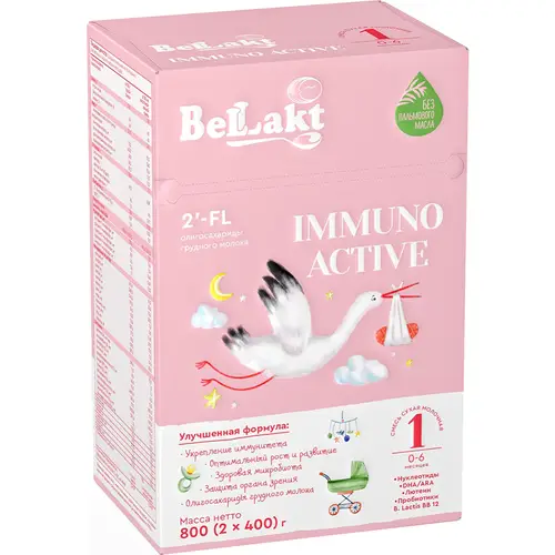 Смесь сухая молочная «Беллакт» Immuno Active 1, с рождения до 6 месяцев, 800 г