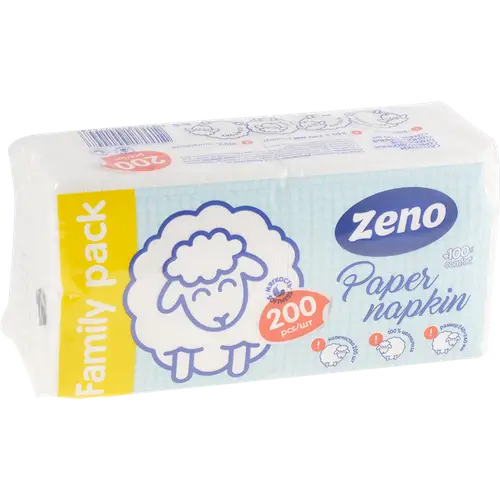 Салфетки бумажные «Zeno» 200 шт