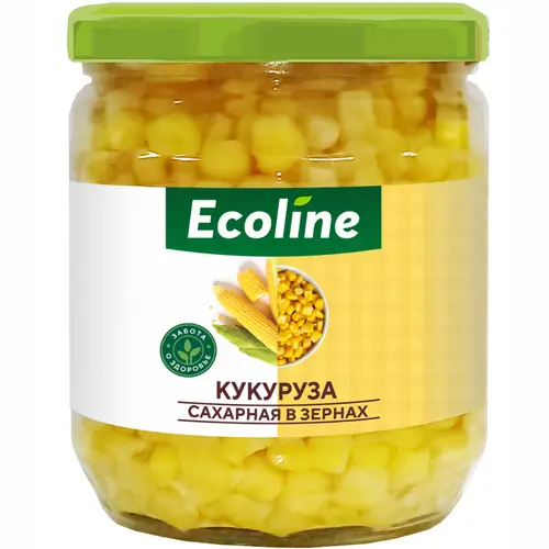 Кукуруза сахарная «Ecoline» консервированная в зернах, 400 г