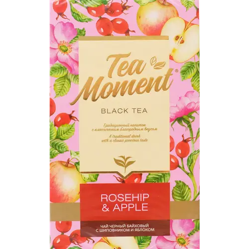 Чай черный «Tea Moment» с шиповником и яблоком, 100 г