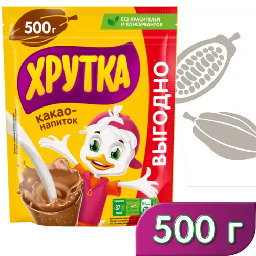 Какао-напиток «Хрутка» шоколадный вкус, 500 г