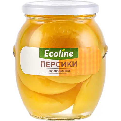 Персики половинки «Ecoline» консервированные, 530 г