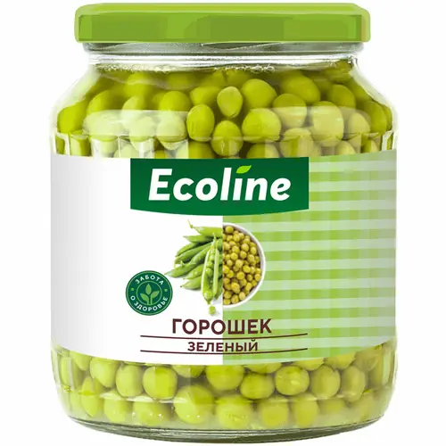 Горошек зеленый «Ecoline» консервированный  390 г