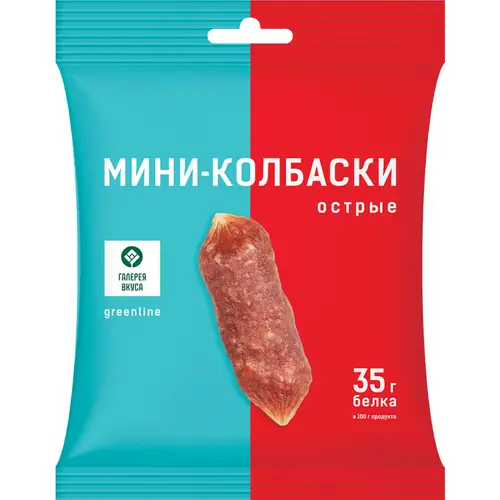 Мини-колбаски сыровяленые салями «Галерея вкуса» острые, 60 г