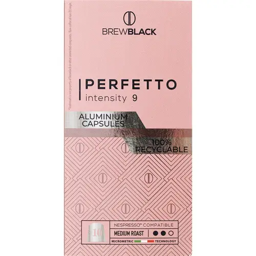 Кофе в капсулах «Carraro» Brew Black Perfetto, 10х5.5 г