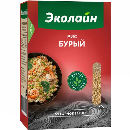 Крупа рисовая «Эколайн» бурый, 800 г