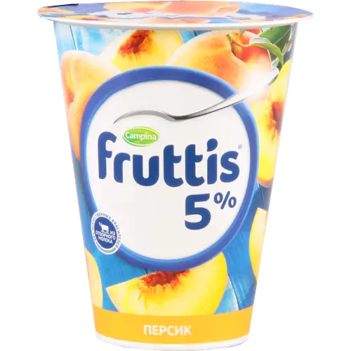 Йогуртный продукт «Fruttis» персик, 5%, 290 г