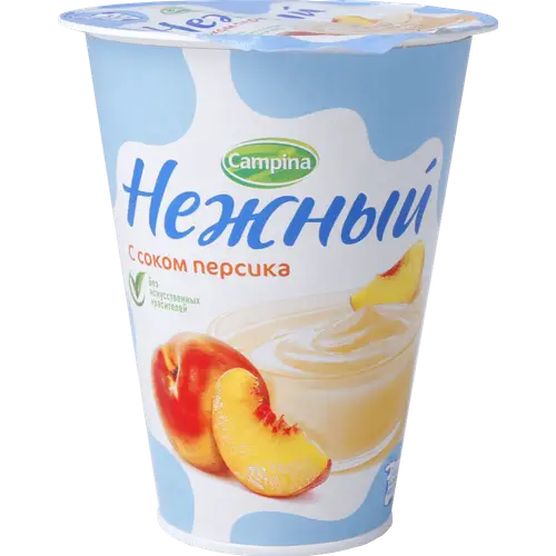 Йогуртный продукт «Нежный» с соком персика, 1.2%, 320 г