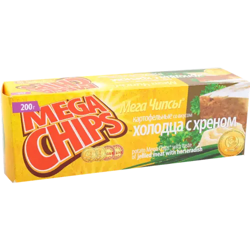 Чипсы картофельные «Mega Chips» холодец с хреном, 200 г