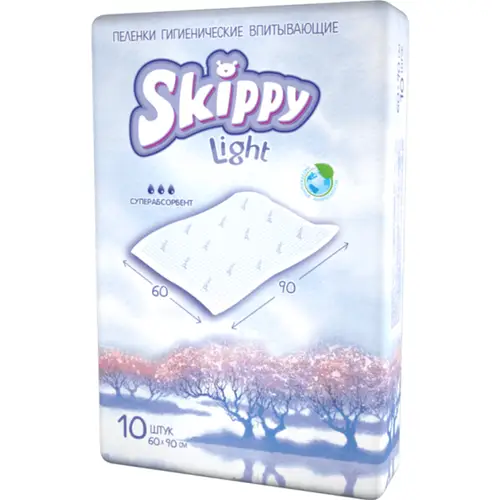 Пеленки гигиенические «Skippy Light» 60х90 см, 10 шт