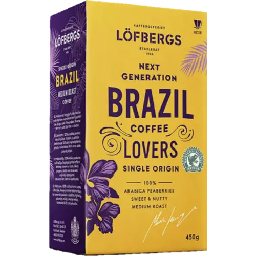 Кофе молотый «Lofbergs lila» Brazil Single Origin, натуральный, 450 г