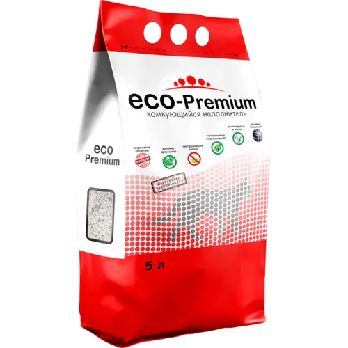 Наполнитель для туалета «ECO-Premium» Green, комкующийся, древесный, 5 л/1.9 кг