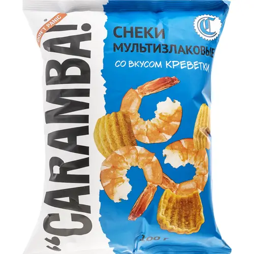 Снеки мультизлаковые «Caramba» со вкусом креветки, 100 г