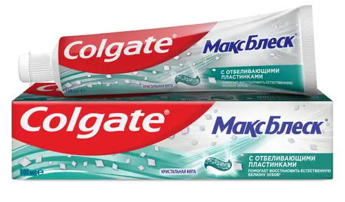 Зубная паста Colgate МаксБлеск кристальная мята, 100мл