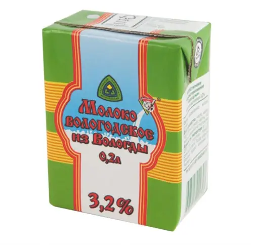 Молоко «Вологодское» ультрапастеризованное 3,2%, «Из Вологды»