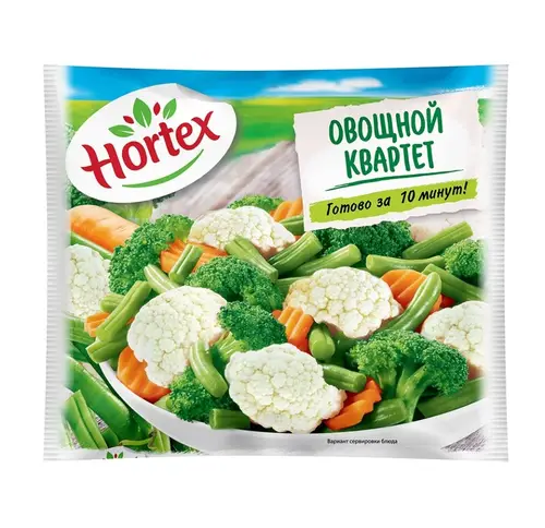 Смесь овощная Hortex Овощной квартет быстрозамороженная, 400г