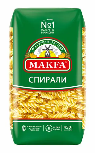 Макароны Makfa спирали, 450г