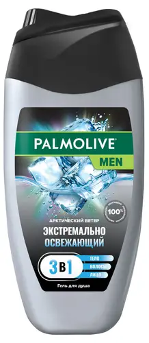 Гель для душа мужской Palmolive Men 3 в 1 Экстремально освежающий Арктический ветер 250 мл