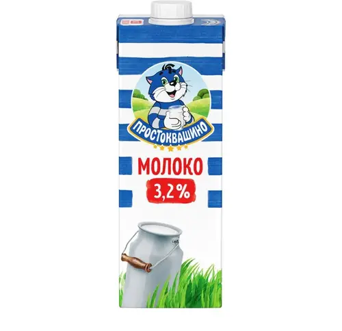 Молоко Простоквашино ультрапастеризованное 3.2%, 950мл