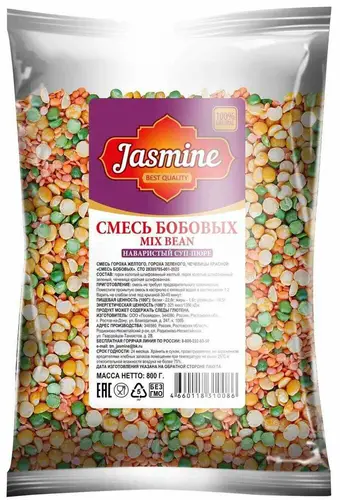 Крупа Смесь бобовых Jasmine 800г