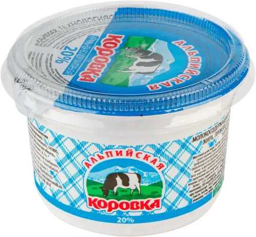 Продукт молокосодержащий АЛЬПИЙСКАЯ КОРОВКА произведенный по технологии сметаны 20%, с змж