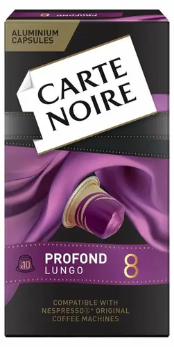 Кофе в капсулах Carte Noire Profond Lungo 8 натуральный жареный молотый, 10x52г