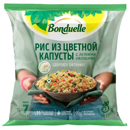 Рис из цветной капусты Bonduelle с летними овощами