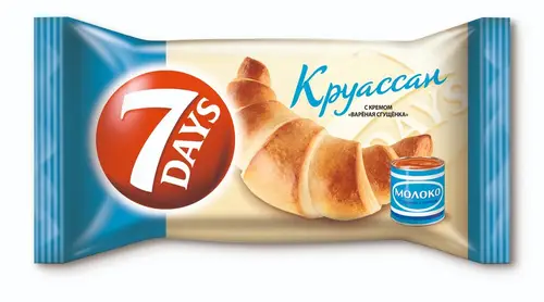 Круассан 7 Days с кремом варёная сгущёнка, 65г