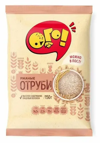 Отруби Ого! ржаные рассыпчатые, 150г