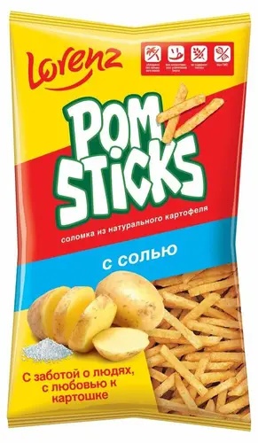 Чипсы картофельные Pomsticks соломкой с солью