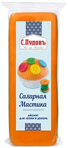 Сахарная мастика С. Пудовъ оранжевая