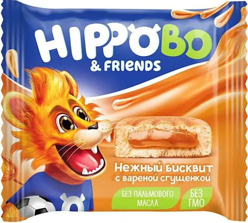 Пирожное Hippo Bo Бисквитное вареная сгущенка 32г