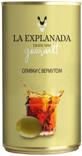 Оливки La Explanada фаршированные пастой из вермута 350г