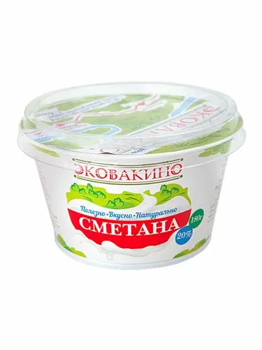 Сметана Эковакино 20%