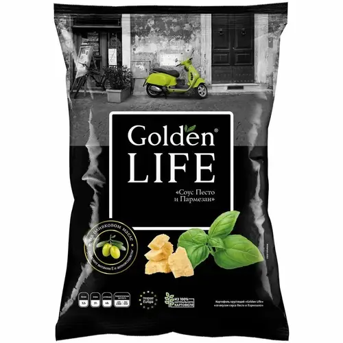 Чипсы Golden Life соус Песто и Пармезан