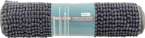 Коврик для ванной Fresh code Шенилл из микрофибры цвет: серый, 40×60 см