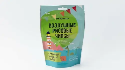 Чипсы рисовые из морской капусты с васаби