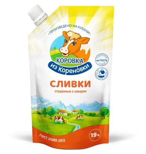 Сливки сгущенные Коровка из Кореновки с сахаром 19%