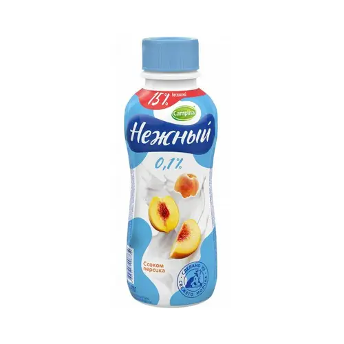 Campina, йог пит campina нежный 420гр 0,1% персик, цена за шт, ШК: 4605627008734