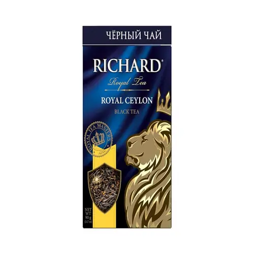 Richard, чай  richard 90гр черный royal ceylon листовой, цена за шт, ШК: 4620015850054