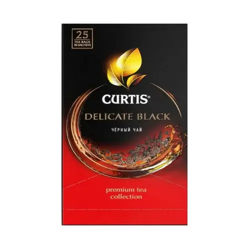 Curtis, чай curtis 25пак черный delicate мелколистоввой, цена за шт, ШК: 4620015858050