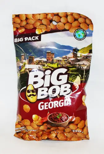 Big Bob, арахис big bob 110гр со вкус.аджики вкус грузии, цена за шт, ШК: 4870209744403