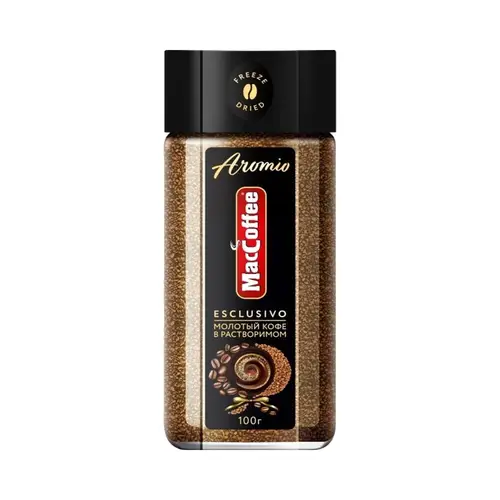 Maccoffe, кофе maccoffe 100гр растворимый aromiо c/б, цена за шт, ШК: 4620004391674